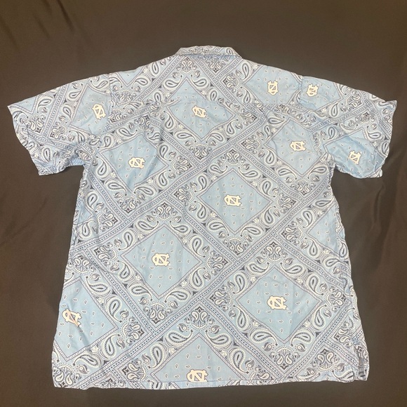 Wes And Willy North Caroline Tar Herls Mens Blue Short Sleeve Button Up Shirt M - Picture 11 of 12